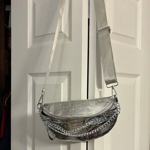 Silver Crossbody Bag
